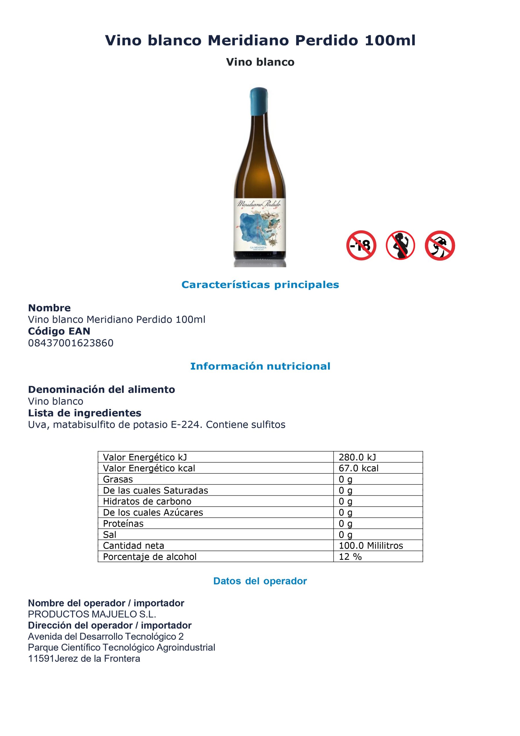 Nuevas normas de la UE sobre etiquetado de vinos: Etiqueta de ejemplo Ejemplo