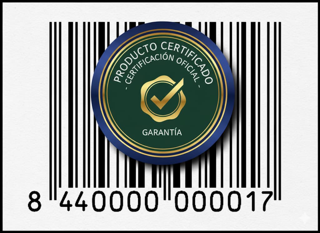 Certificado de códigos de barras oficiales.
